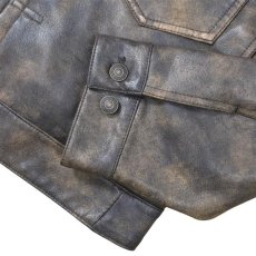 画像5: Levi's Faux Leather Type1 Trucker Jacket - Brown / リーバイス タイプ1 レザー トラッカージャケット (5)