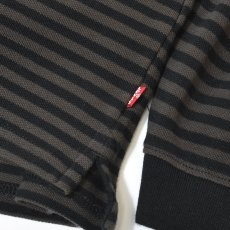 画像4: Levi's Classic Boxy L/S Polo Penaud Stripe - Coffee / リーバイス ポロシャツ (4)