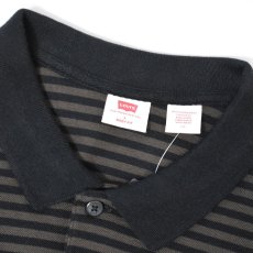 画像3: Levi's Classic Boxy L/S Polo Penaud Stripe - Coffee / リーバイス ポロシャツ (3)