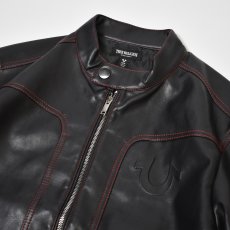 画像3: True Religion Leather Moto Jacket - Black / トゥルーレリジョン レザージャケット (3)