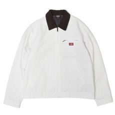 画像1: Dickies Blanket Lined Duck Jacket - White / ディッキーズ ジャケット (1)