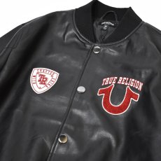 画像3: True Religion Logo Patch Varsity Jacket - Black / トゥルーレリジョン レザージャケット (3)