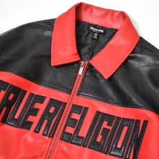 画像4: True Religion Color Blocked Logo Racing Jacket - Red / トゥルーレリジョン レザージャケット (4)