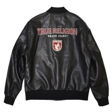 画像2: True Religion Logo Patch Varsity Jacket - Black / トゥルーレリジョン レザージャケット (2)