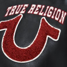 画像5: True Religion Logo Patch Varsity Jacket - Black / トゥルーレリジョン レザージャケット (5)