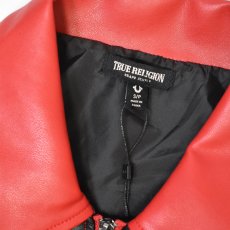 画像5: True Religion Color Blocked Logo Racing Jacket - Red / トゥルーレリジョン レザージャケット (5)