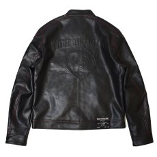 画像2: True Religion Leather Moto Jacket - Black / トゥルーレリジョン レザージャケット (2)