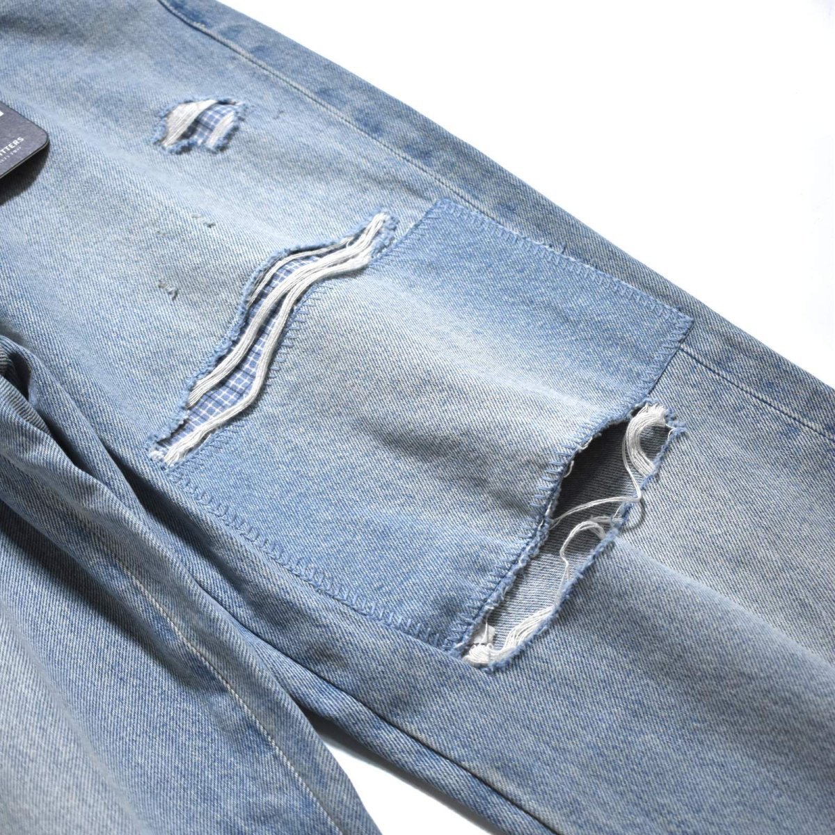 画像3: Abercrombie & Fitch Authentic Baggy Patchwork Denim - Light Indigo (3)