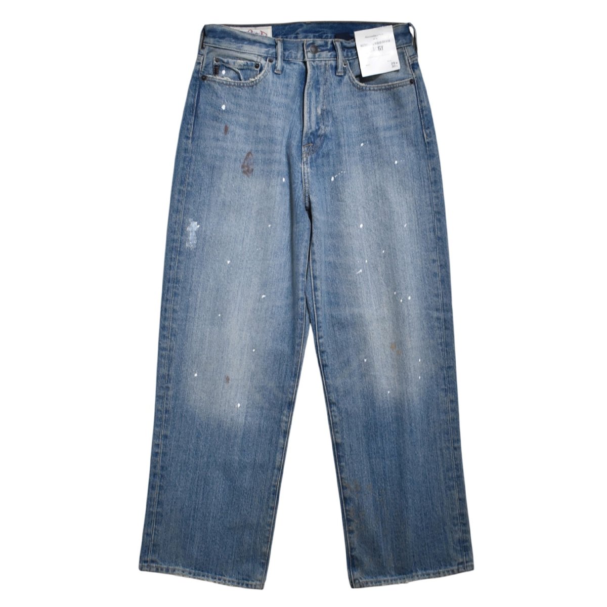 画像1: Abercrombie & Fitch Authentic Baggy Denim - Faded Blue Paint (1)