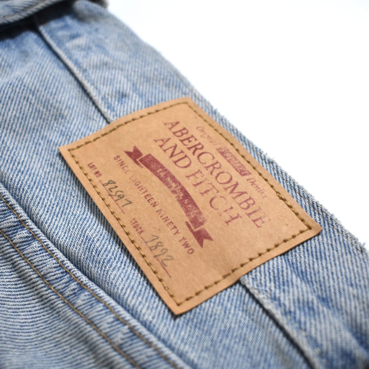 画像6: Abercrombie & Fitch Authentic Baggy Patchwork Denim - Light Indigo (6)