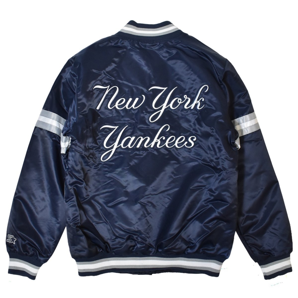 画像2: Starter New York Yankees Snap Varsity Jacket - Navy / スターター スタジャン (2)