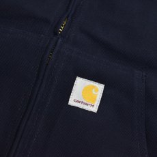 画像4: Carhartt USA J140 Firm Duck Insulated Flannel Lined Active Jacket - Dark Navy / カーハート ジャケット (4)