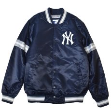 画像1: Starter New York Yankees Snap Varsity Jacket - Navy / スターター スタジャン (1)