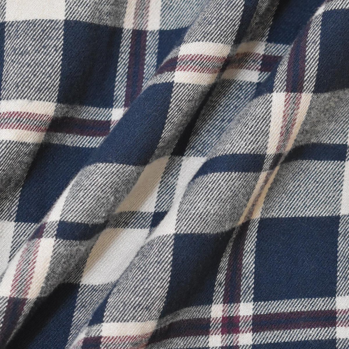 画像4: Carhartt 107010 Relaxed Fit Midweight L/S Flannel Plaid Shirts - Navy / カーハート ミッドウェイト フランネルシャツ (4)