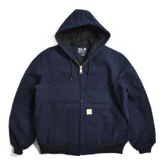 画像1: Carhartt USA J140 Firm Duck Insulated Flannel Lined Active Jacket - Dark Navy / カーハート ジャケット (1)
