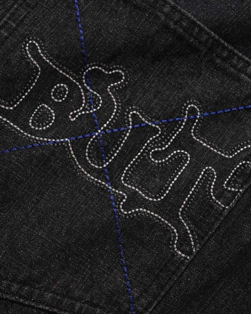 画像3: Butter Goods Serif Baggy Denim Jeans - Black / バターグッズ (3)
