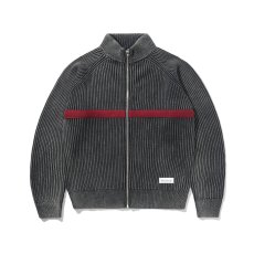 画像1: Butter Goods Bleach Zip-Thru Knit - Navy / バターグッズ (1)