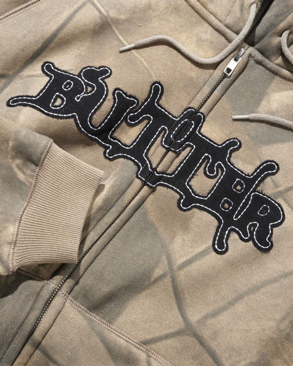 画像2: Butter Goods Serif Zip-Thru Hood - Forest Camo / バターグッズ (2)