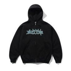 画像1: Butter Goods Serif Zip-Thru Hood - Black / バターグッズ (1)