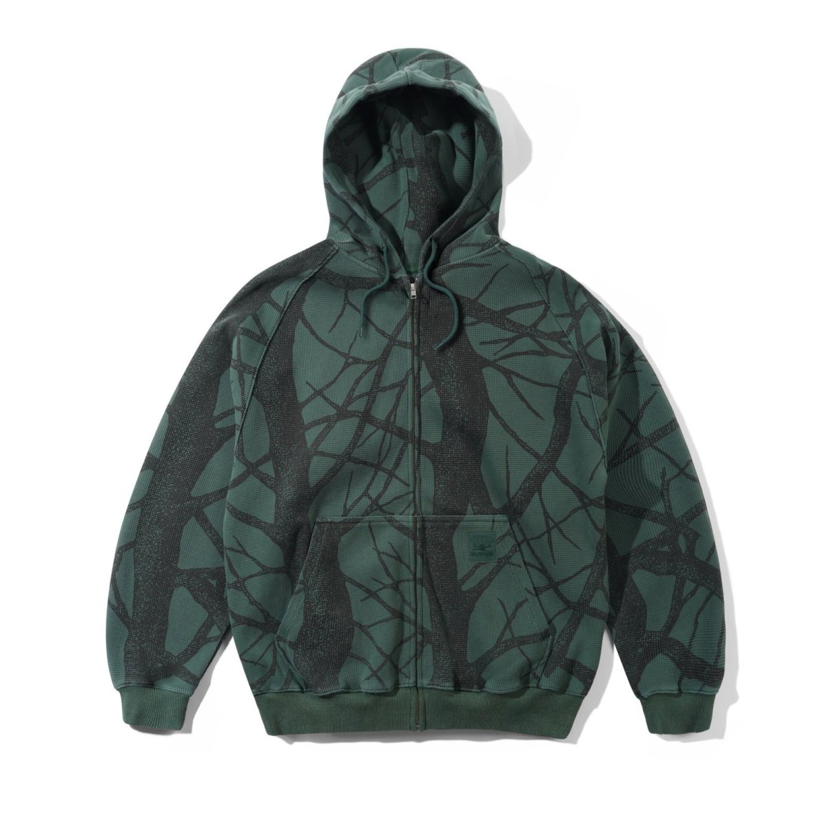画像1: Butter Goods Bleach Waffle Zip-Thru Hood - Branch Camo / バターグッズ (1)