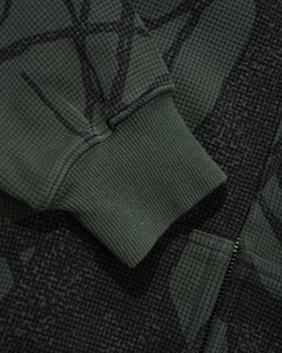画像3: Butter Goods Bleach Waffle Zip-Thru Hood - Branch Camo / バターグッズ (3)