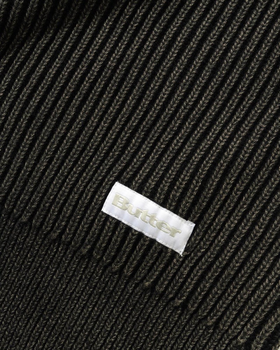 画像2: Butter Goods Bleach Zip-Thru Knit - Black / バターグッズ (2)