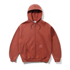 画像1: Butter Goods Bleach Waffle Zip-Thru Hood - Rust / バターグッズ (1)