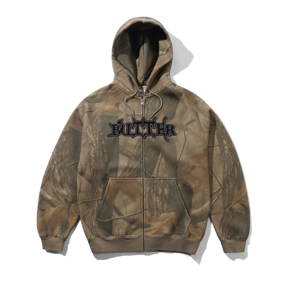 画像1: Butter Goods Serif Zip-Thru Hood - Forest Camo / バターグッズ (1)