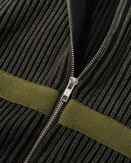 画像3: Butter Goods Bleach Zip-Thru Knit - Black / バターグッズ (3)