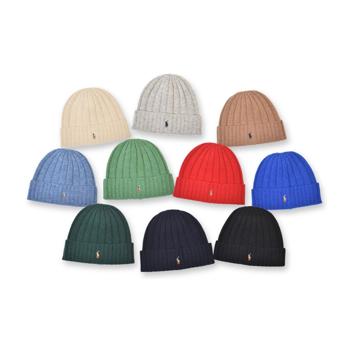画像1: Polo Ralph Lauren Signature Pony Wool-Blend Beanie / ポロラルフローレン (1)