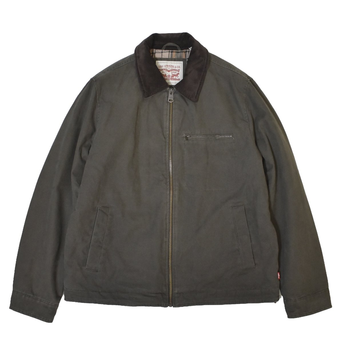 画像1: Levi's Cotton Canvas Easy Barn Jacket - Olive / リーバイス ジャケット (1)