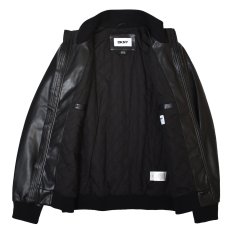画像3: DKNY Faux Leather Moto Jacket - Black / ダナキャランニューヨーク レザージャケット (3)