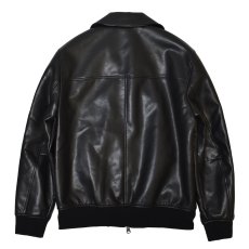 画像4: DKNY Faux Leather Bomber Jacket - Black / ダナキャランニューヨーク レザージャケット (4)