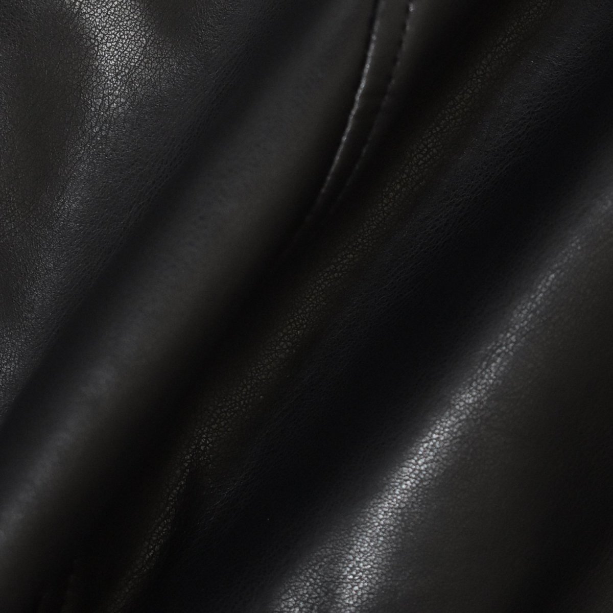 画像12: DKNY Faux Leather Bomber Jacket - Black / ダナキャランニューヨーク レザージャケット (12)
