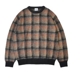 画像1: RAWDRIP Mohair Check Crew Sweater - Black (1)