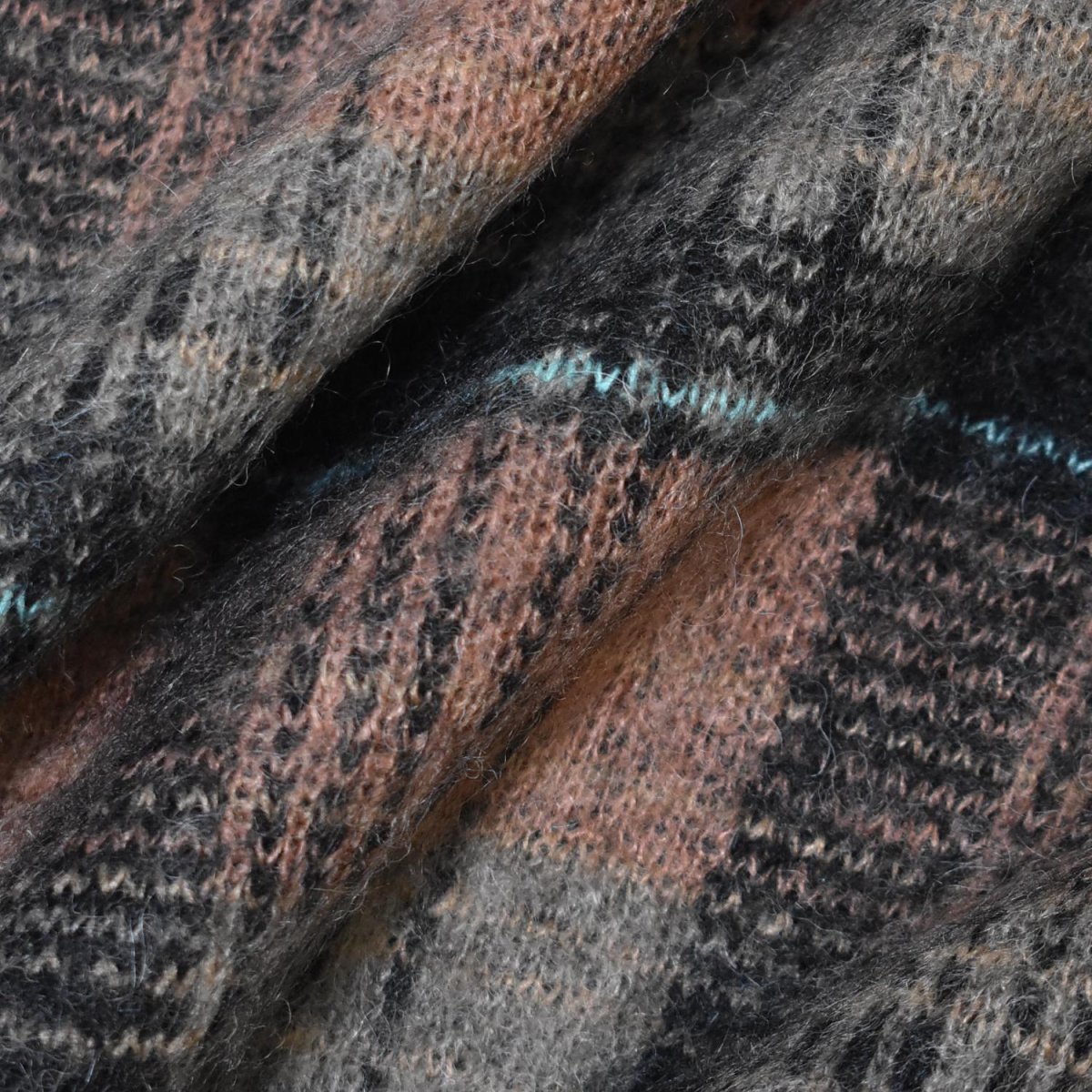 画像5: RAWDRIP Mohair Check Crew Sweater - Black (5)