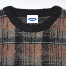 画像2: RAWDRIP Mohair Check Crew Sweater - Black (2)