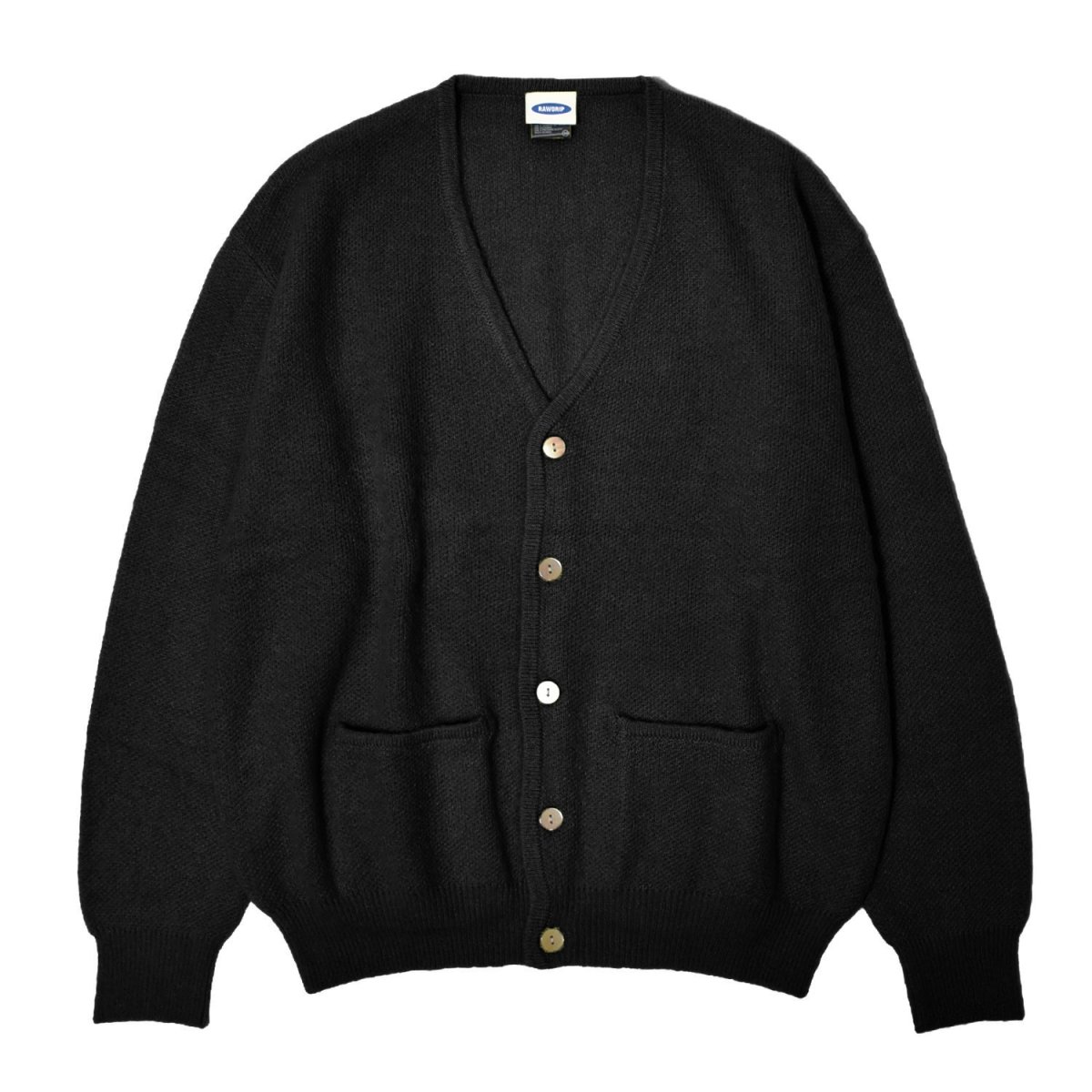 画像1: RAWDRIP Mohair Knit Cardiigan - Black (1)