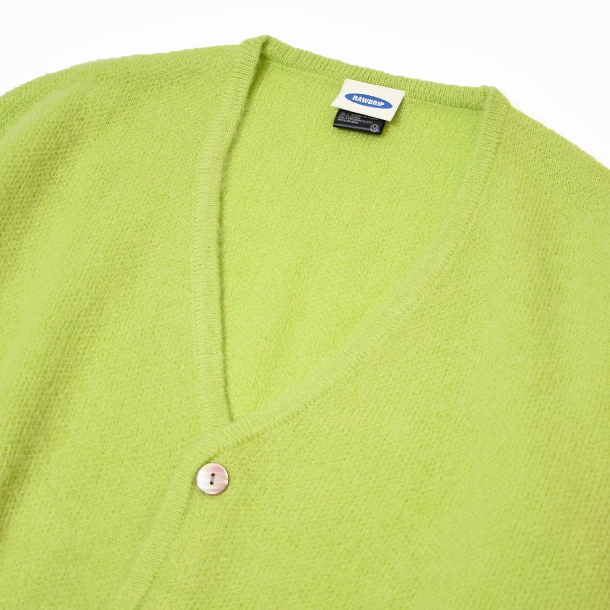 画像2: RAWDRIP Mohair Knit Cardiigan -  Lime Green (2)