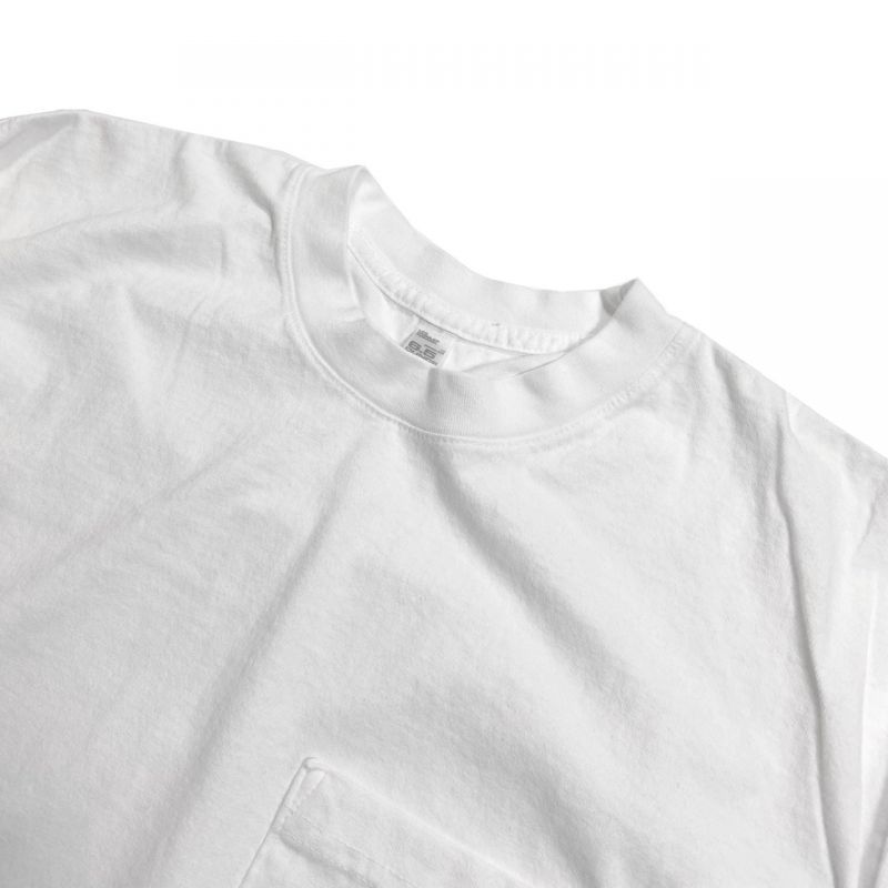 Los Angeles Apparel 6.5oz L/S Garment Dye Pocket T-Shirts White / ロサンゼルスアパレル  6.5オンス ガーメントダイ ロングスリーブ クルーネック ポケット Tシャツ ホワイト - RAWDRIP