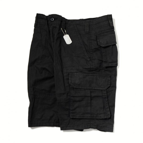 2130 Black Vintage Paratrooper Cargo Shorts 