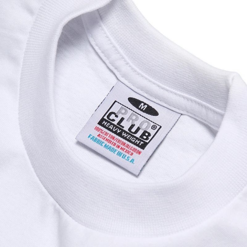 PRO CLUB S/S Heavyweight Cotton Crewneck T-Shirts White / プロクラブ ヘビーウェイト