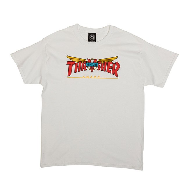 Thrasher Venture Collab Short Sleeve T Shirts White スラッシャー ショートスリーブ Tシャツ ホワイト Rawdrip