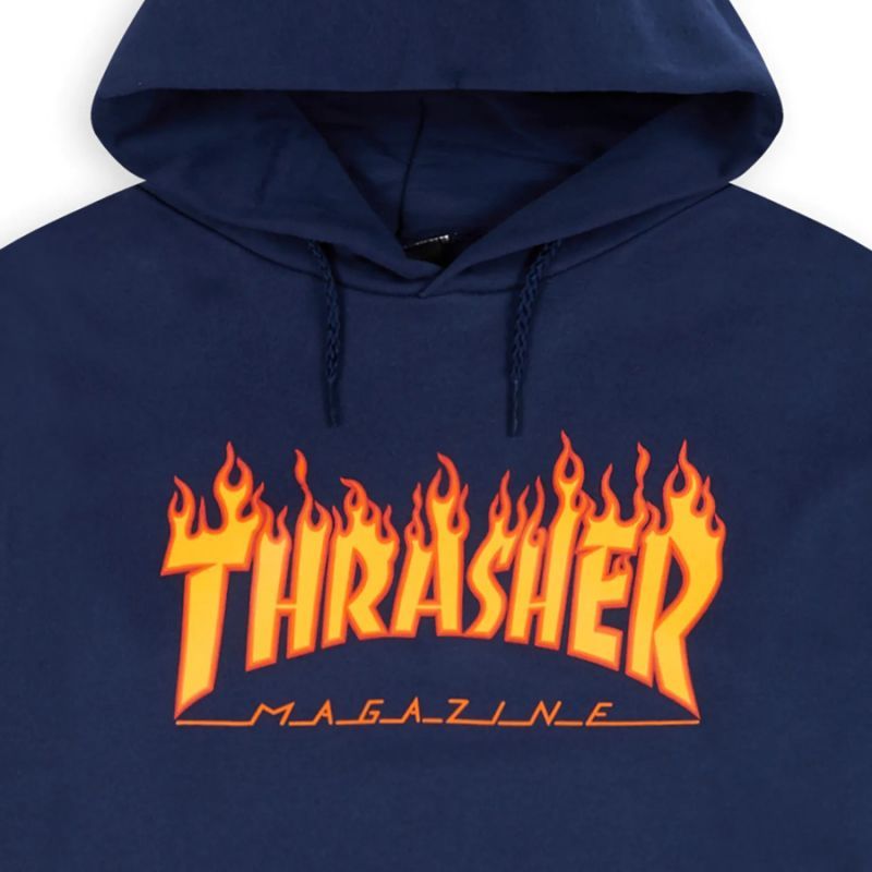 Thrasher Frame Logo Hoodie Sweatshirts Navy スラッシャー フレイムロゴ スウェット フーディ Rawdrip