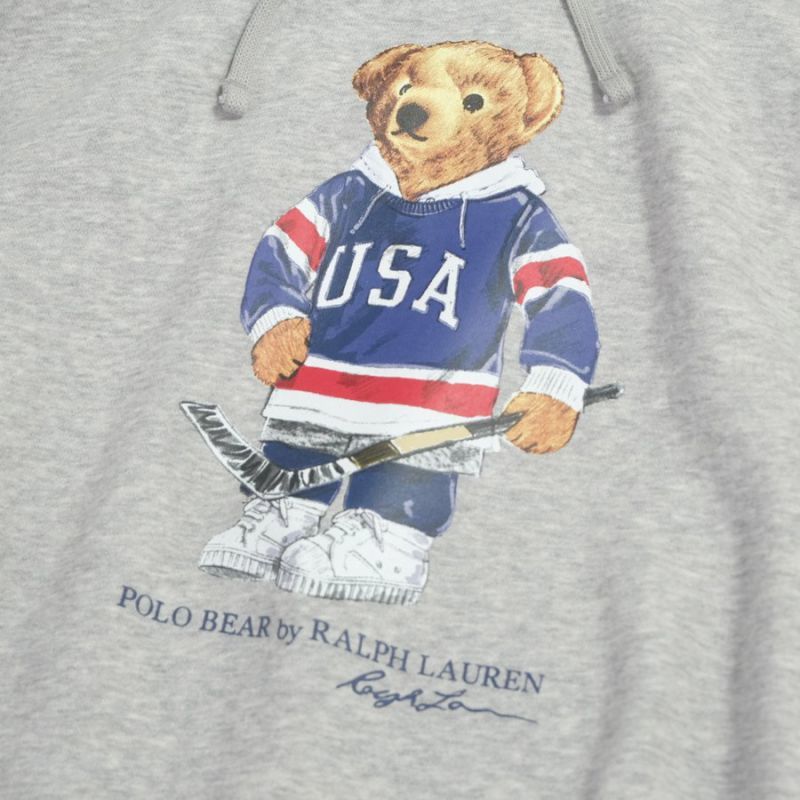 hockey bear fleece hoodie