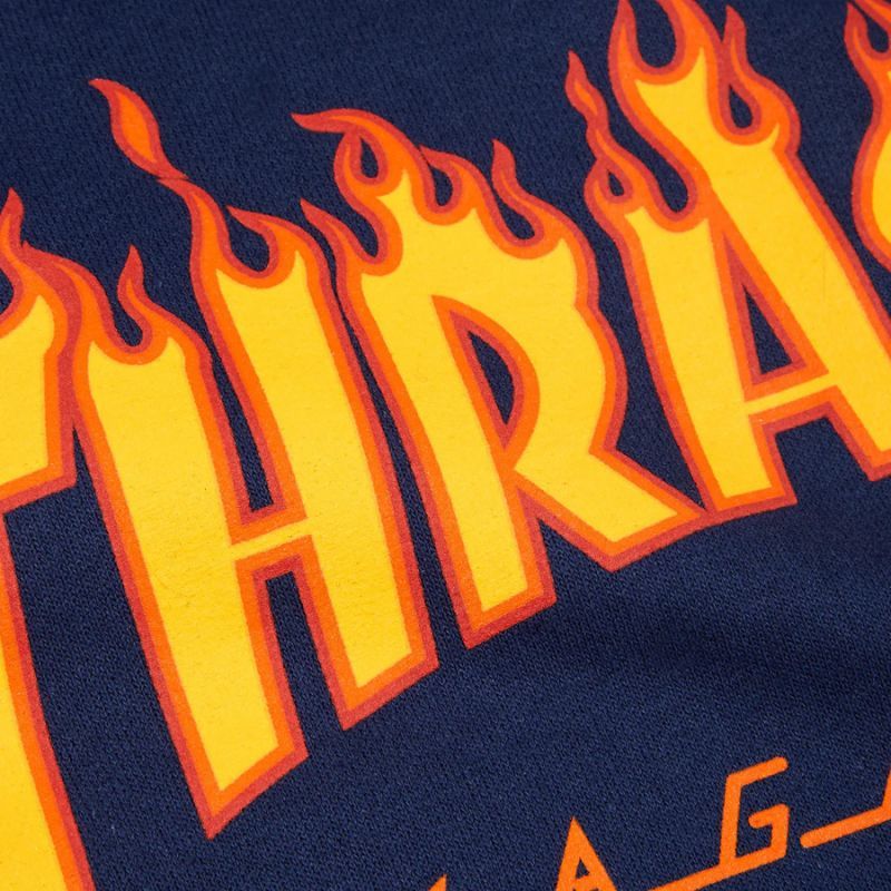 Thrasher Frame Logo Hoodie Sweatshirts Navy スラッシャー フレイムロゴ スウェット フーディ Rawdrip