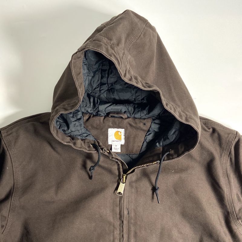 Carhartt Washed Duck Insulated Active Jacket Dark Brown 