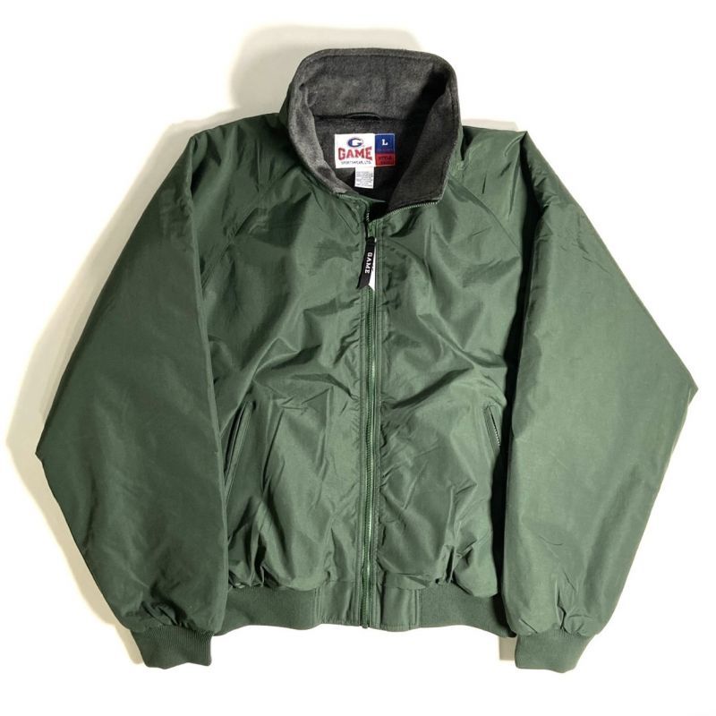画像1: GAME Sportswear Fleece Lining Warm Up Jacket Green / ゲームスポーツウェア フリースライニング ウォームアップジャケット グリーン (1)