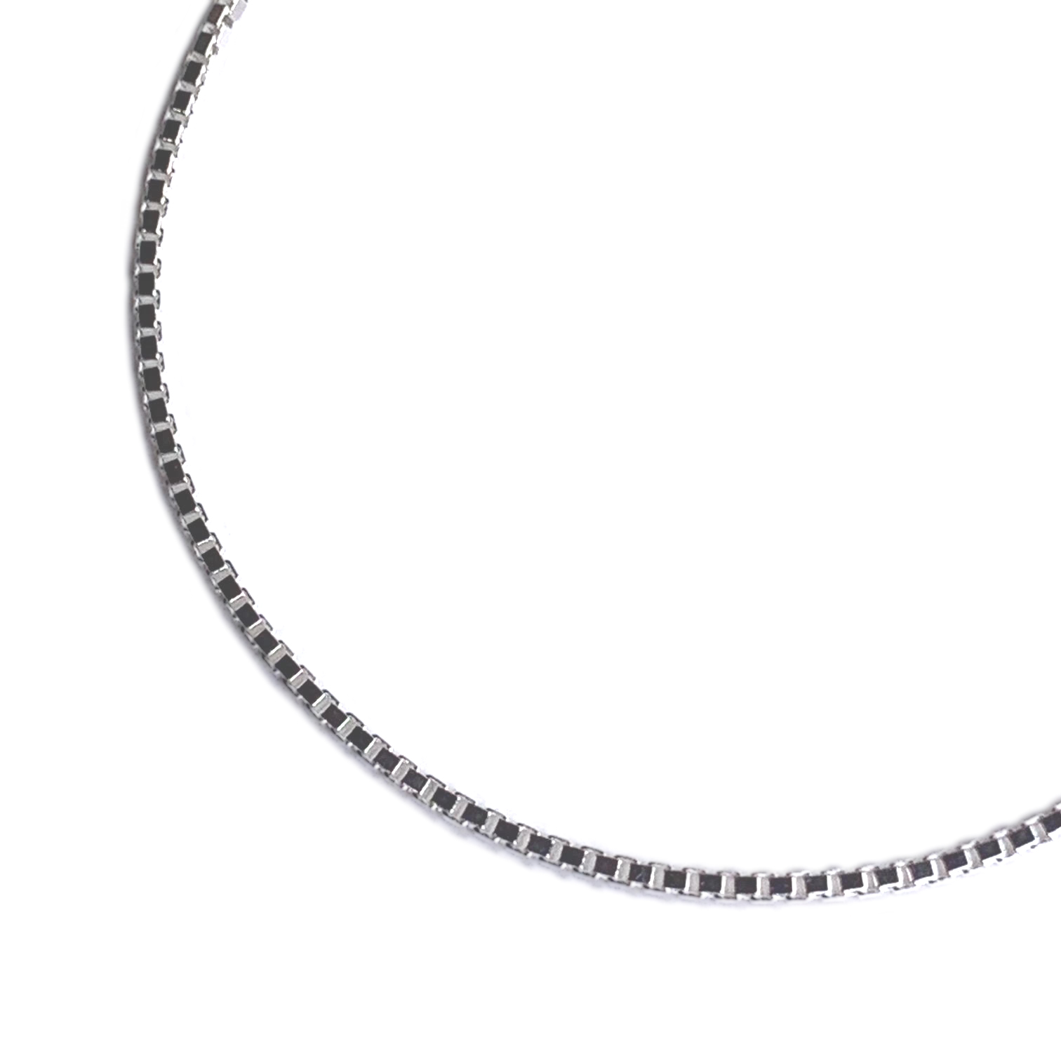 925 Sterling Silver 1.5mm Box Chain Necklace / 925 シルバー 1.5mm ボックス チェーン