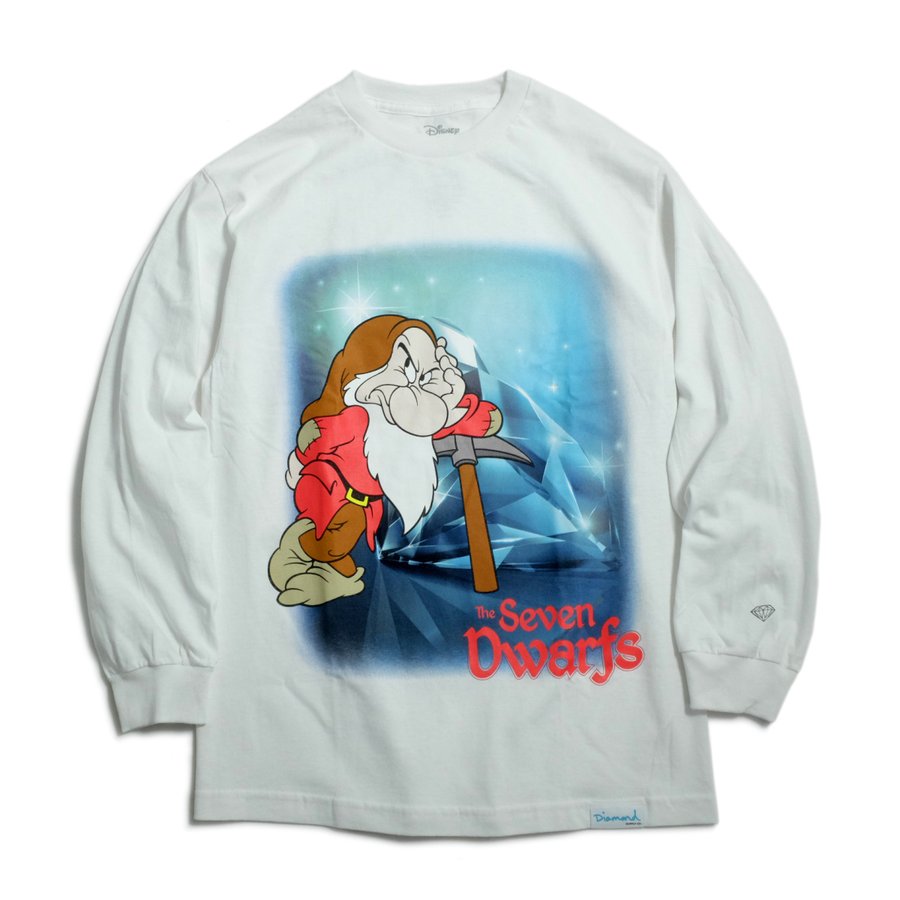 Diamond Supply Co X Disney Grumpy Long Sleeve T Shirts White ダイアモンドサプライ ディズニー ロングスリーブ Tシャツ ホワイト Rawdrip Diamond Supply Co X Disney Grumpy Long Sleeve T Shirts White ダイアモンドサプライ ディズニー ロングスリーブ Tシャツ ホワイト Rawdrip